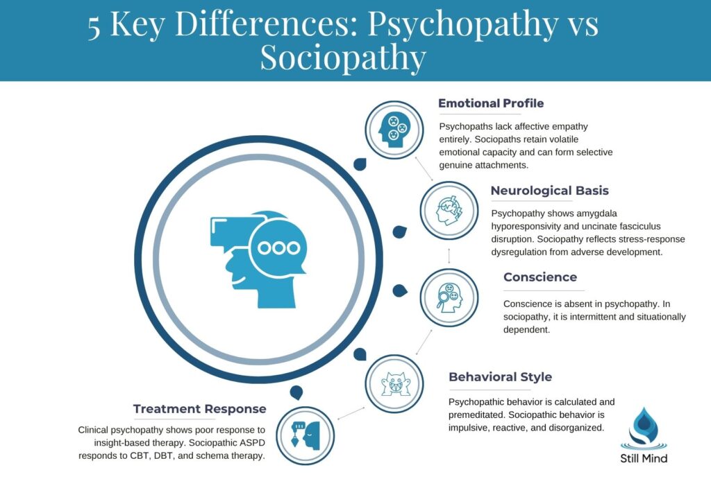 Comparison of psychopathy and sociopathy